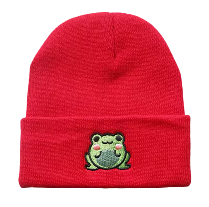 Embroidered Kawaii Frog Hat