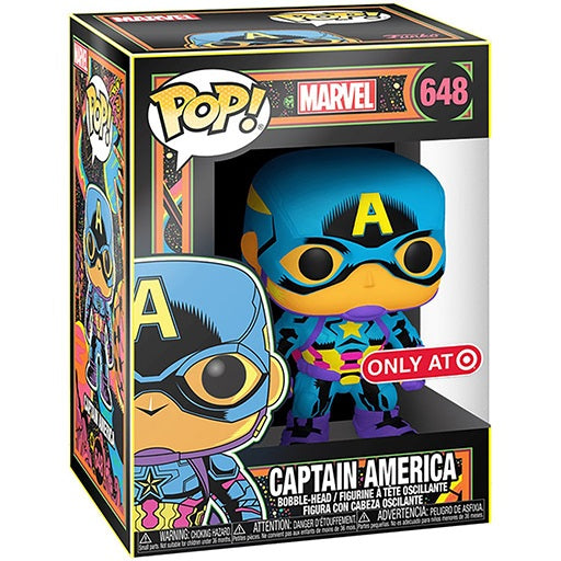 Pop! Captain America (Black Light)