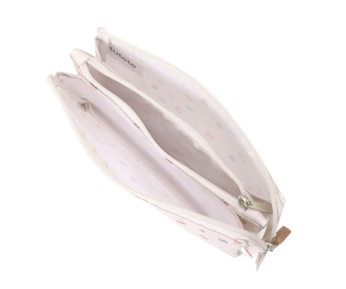 Trousse à Crayons 3 Compartiments Nature Géométrique