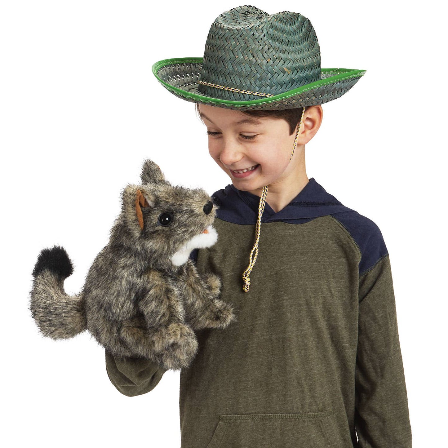 Marionnette à main Bébé coyote Folkmanis réaliste