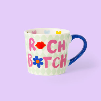 Girly Mug "R*ch B*tch"