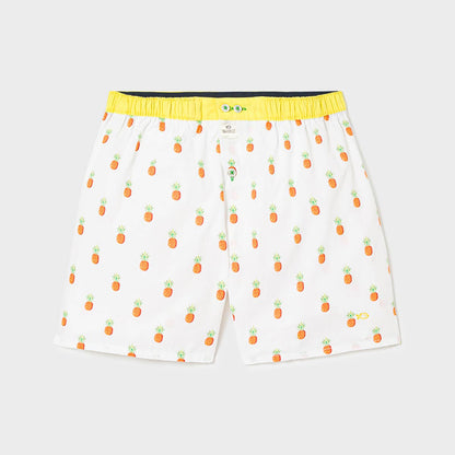 Boxershorts met ananasprint van 100% biologisch katoen