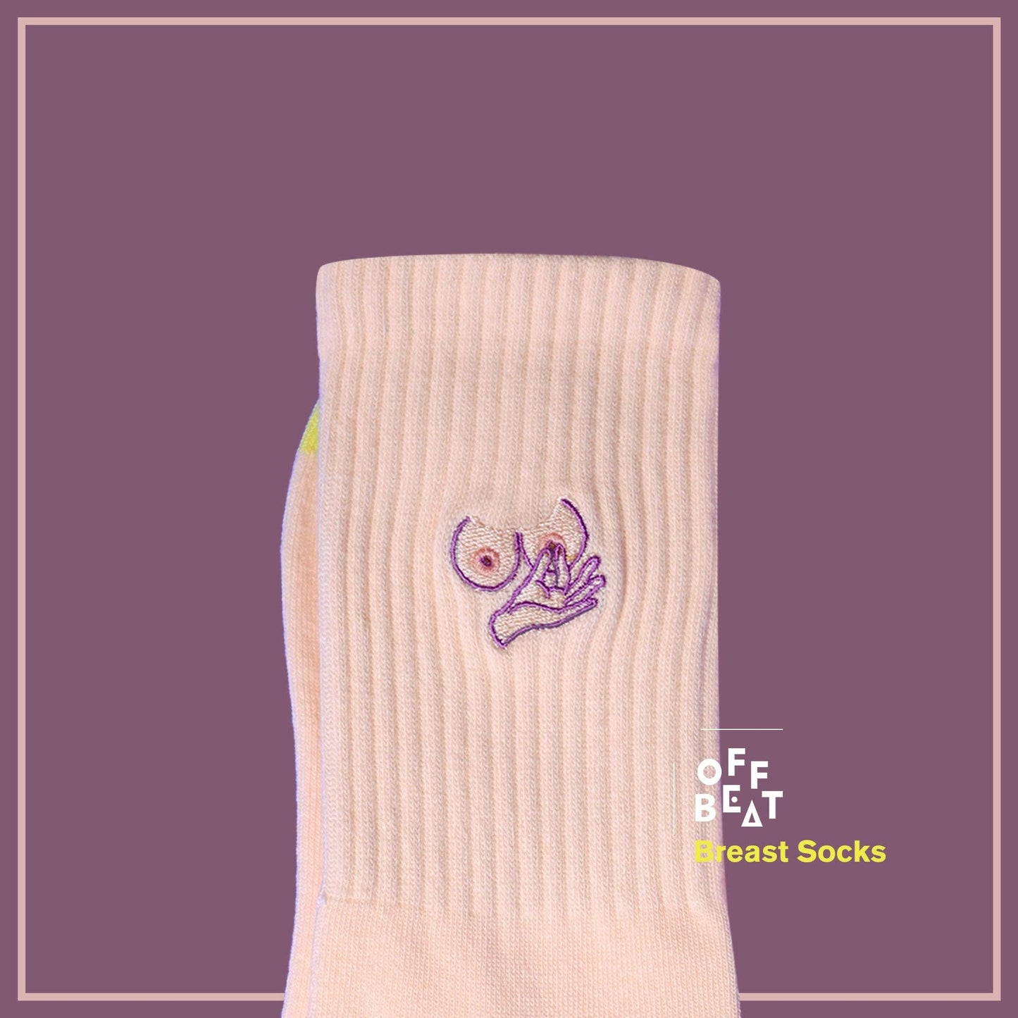 Embroidered Boob Socks