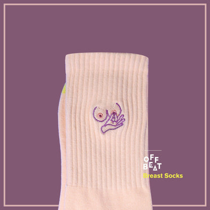 Embroidered Boob Socks