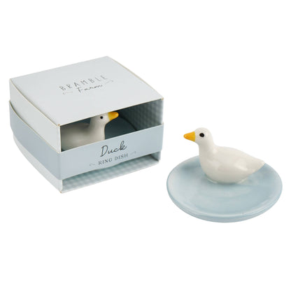 Bramble Farm duck-shaped ring holder, trinket tray in a gift box