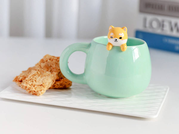 Mug with Shiba Inu Figurine