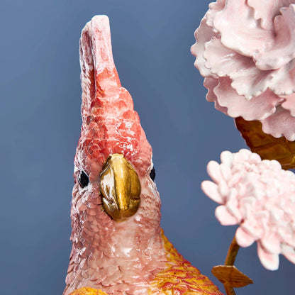 Oranje/gouden papegaaienkroonluchter 39,5 x 12 x 59 cm