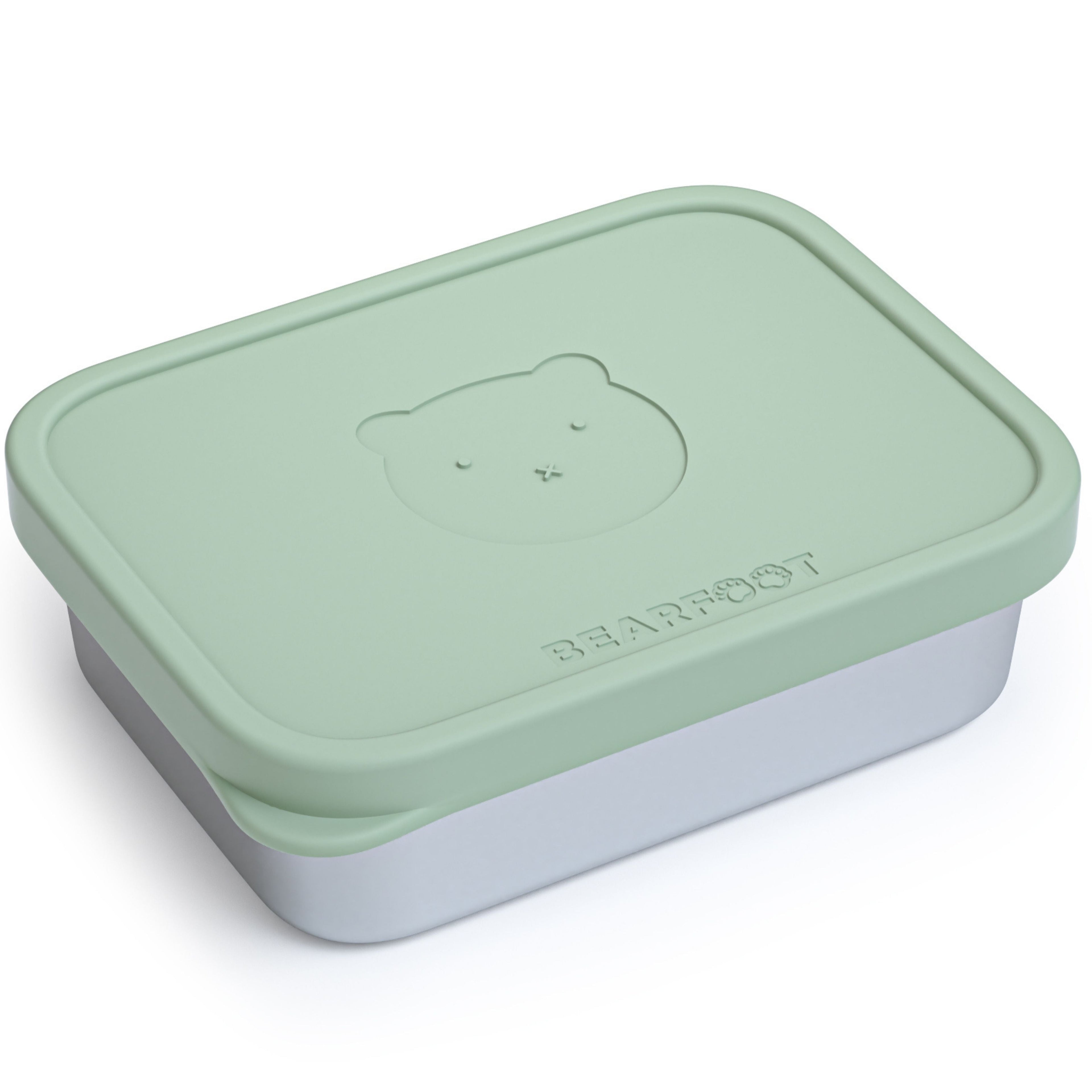 Stainless Steel Kids Lunch Box with Silicone Insert - Sage