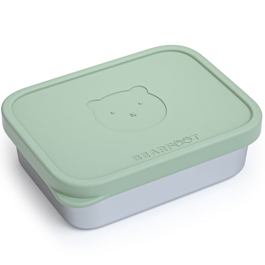 Stainless Steel Kids Lunch Box with Silicone Insert - Sage