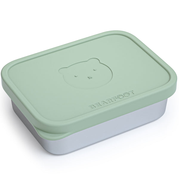 Stainless Steel Kids Lunch Box with Silicone Insert - Sage