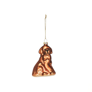 Boule de Noël Golden Retriever en Verre