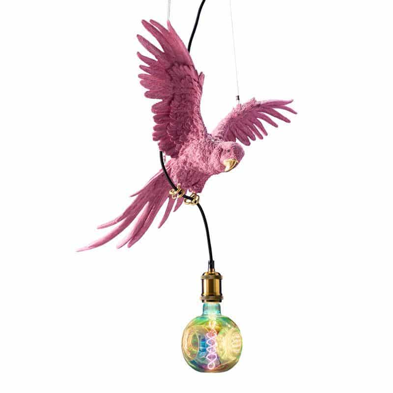 Pink Parrot Ceiling Light