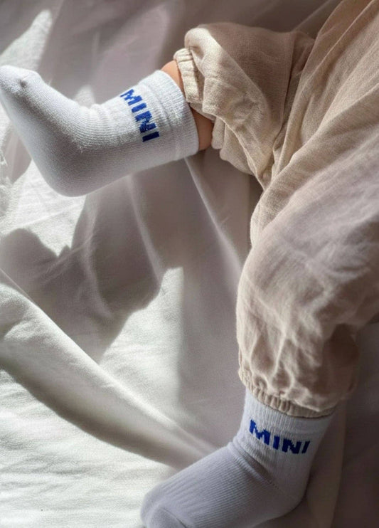Chaussettes Bébé/Enfant « MINI » - Bleu
