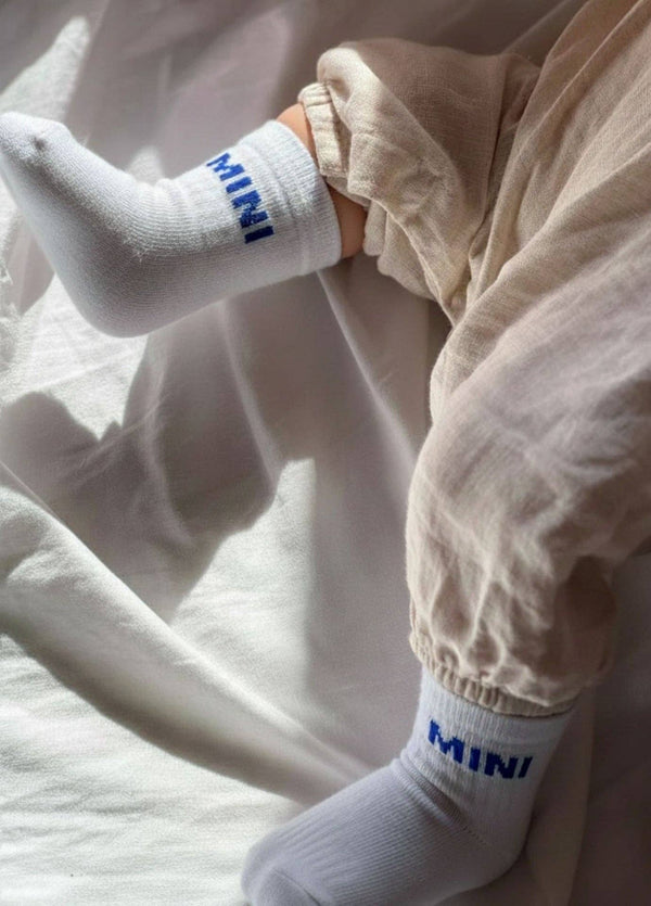 Baby-/kindersokjes “MINI” - Blauw