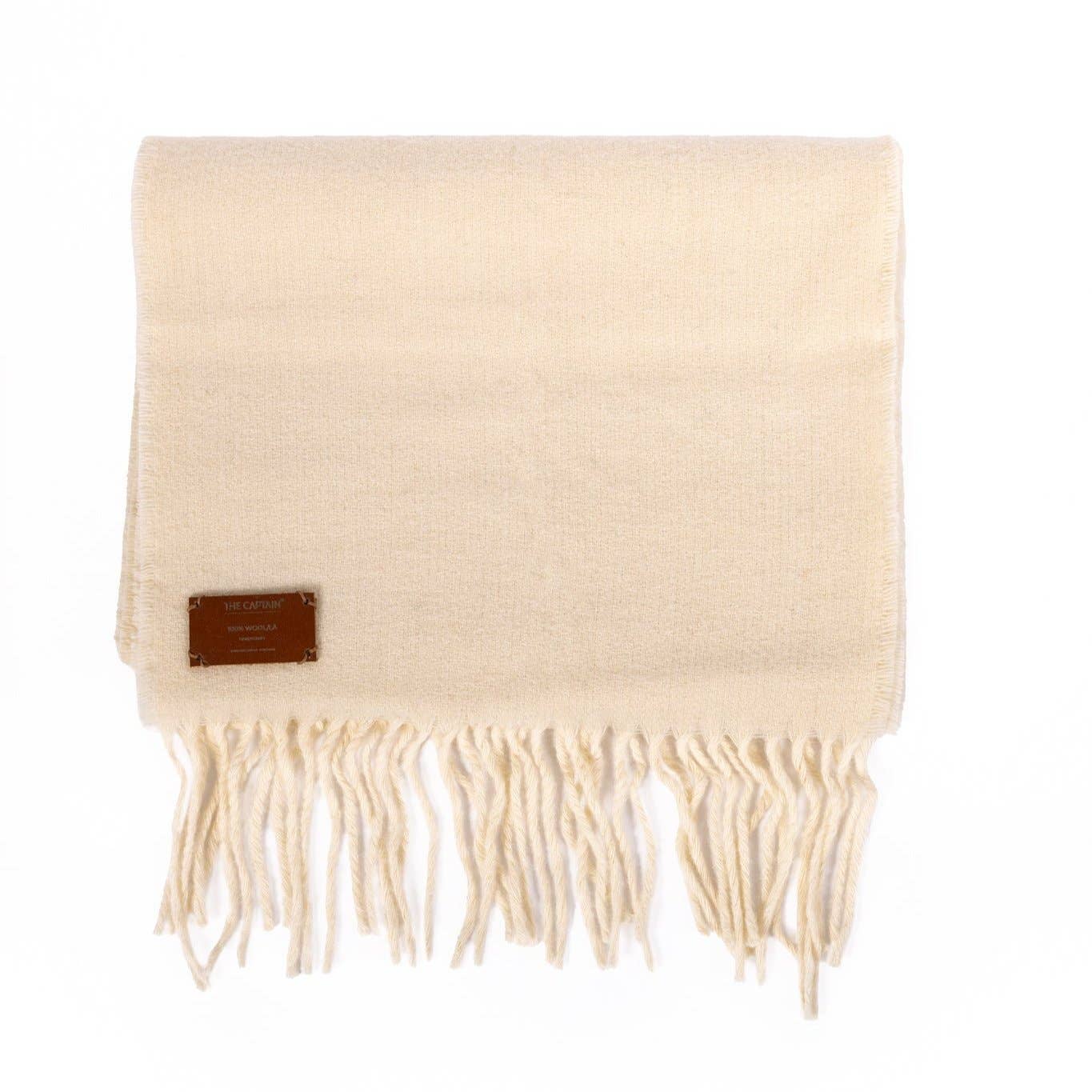 White wool scarf