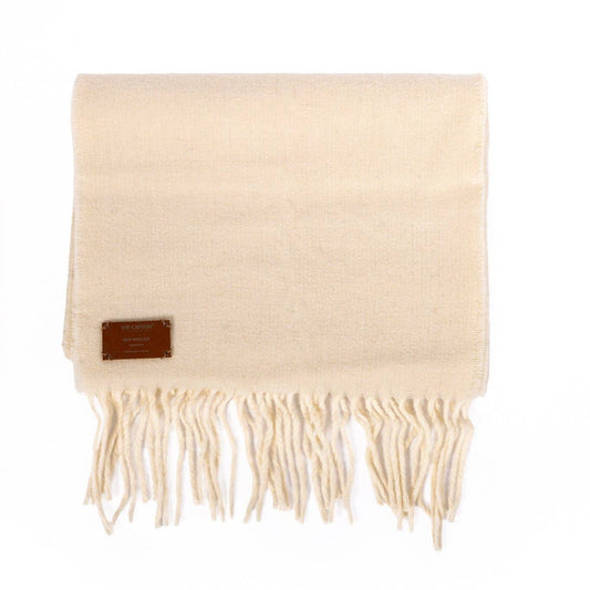 White wool scarf