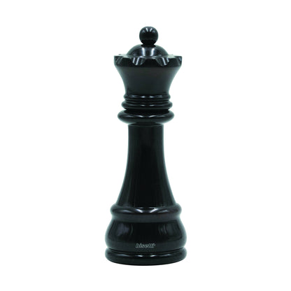 "Chess" Queen spice mill in high-gloss black lacquered beech