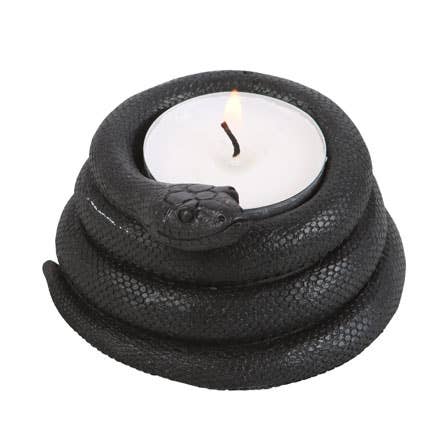 Gothic snake-shaped candle holder for tea lights