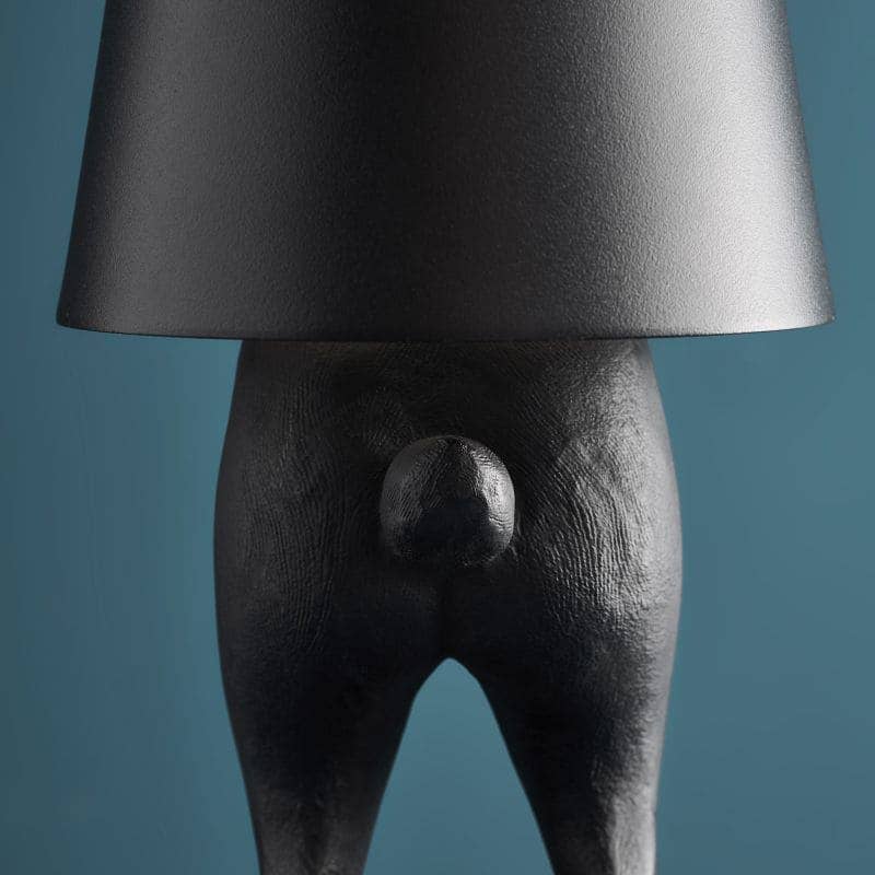 LED-tafellamp met konijnenmotief, zwart