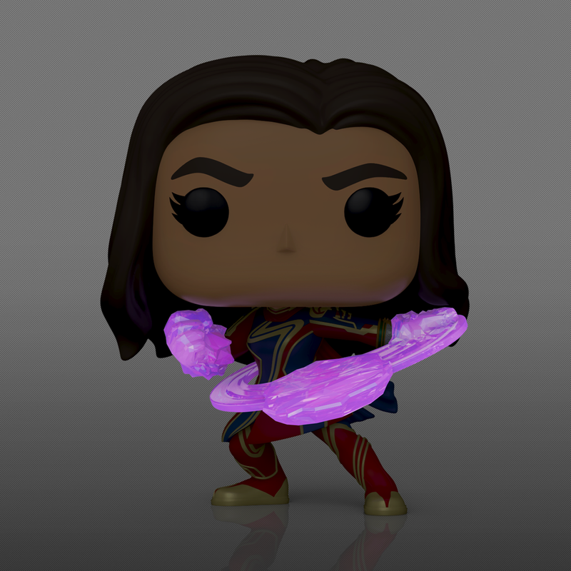 pop ms marvel in fighting stance glow 1251