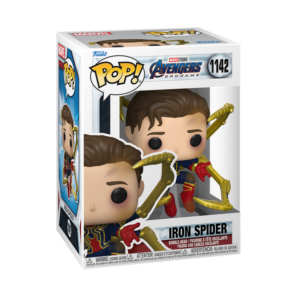 Funko Pop! Iron Spider sans masque & Gant de l'Infinie – Spider‑Man