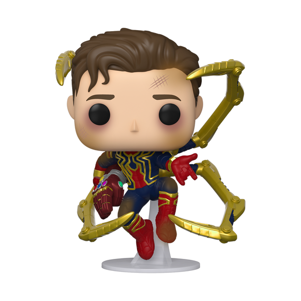 Funko Pop! Iron Spider sans masque & Gant de l'Infinie – Spider‑Man