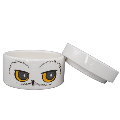 Harry Potter Ceramic Round Box - Hedwig