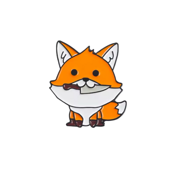 pins renard avec un couteau