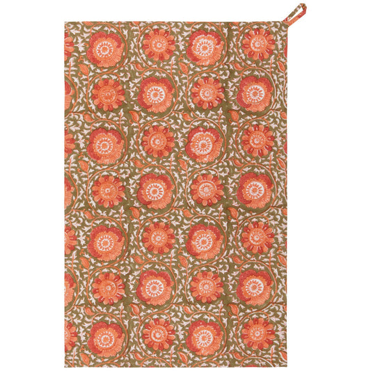 Zinnia Block Dishcloth