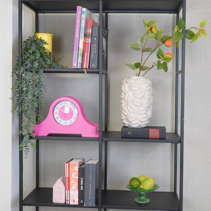 Klok - Schouwklok - Neonroze - 36x8,5x20 cm