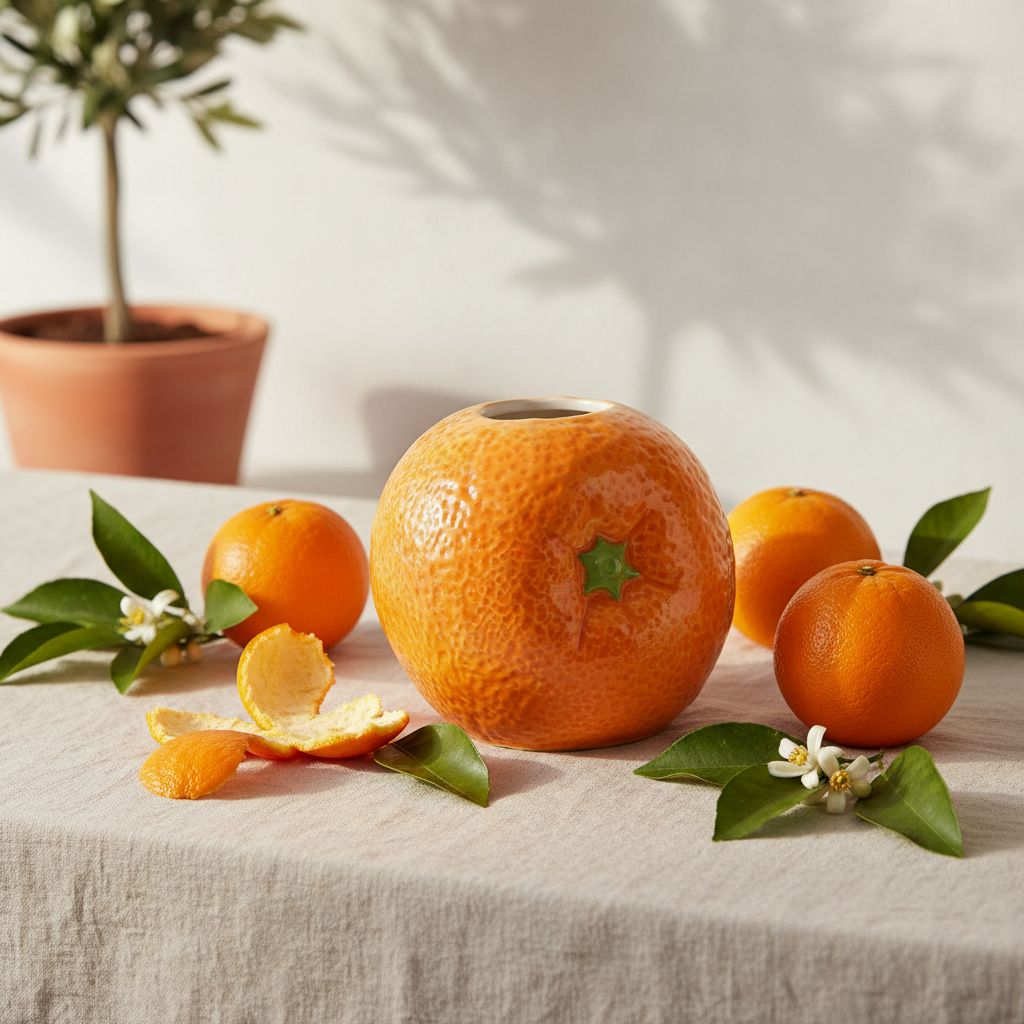 Small Orange Vase
