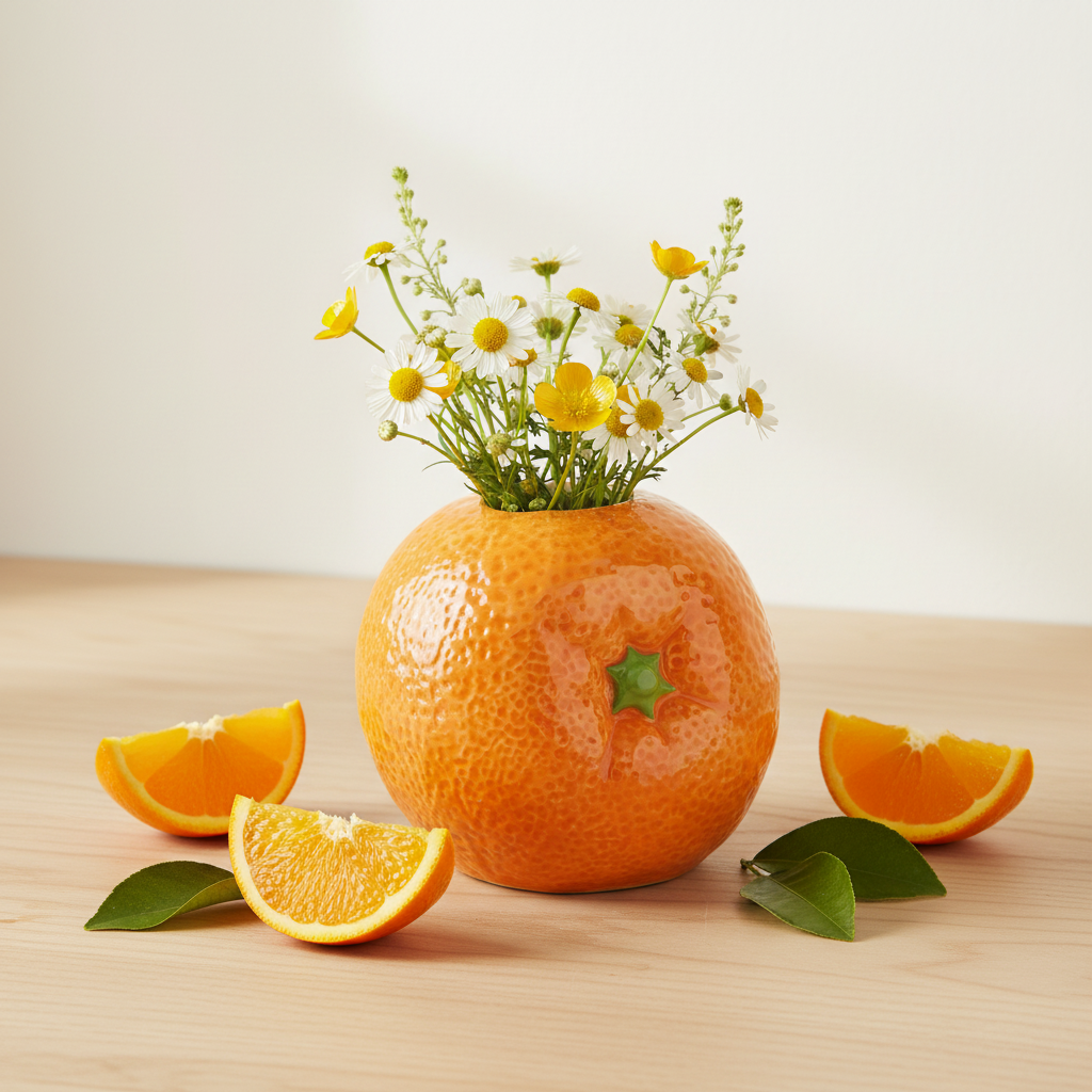 Small Orange Vase