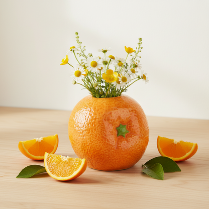 Small Orange Vase