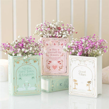 Vase en Forme de Livre Rose