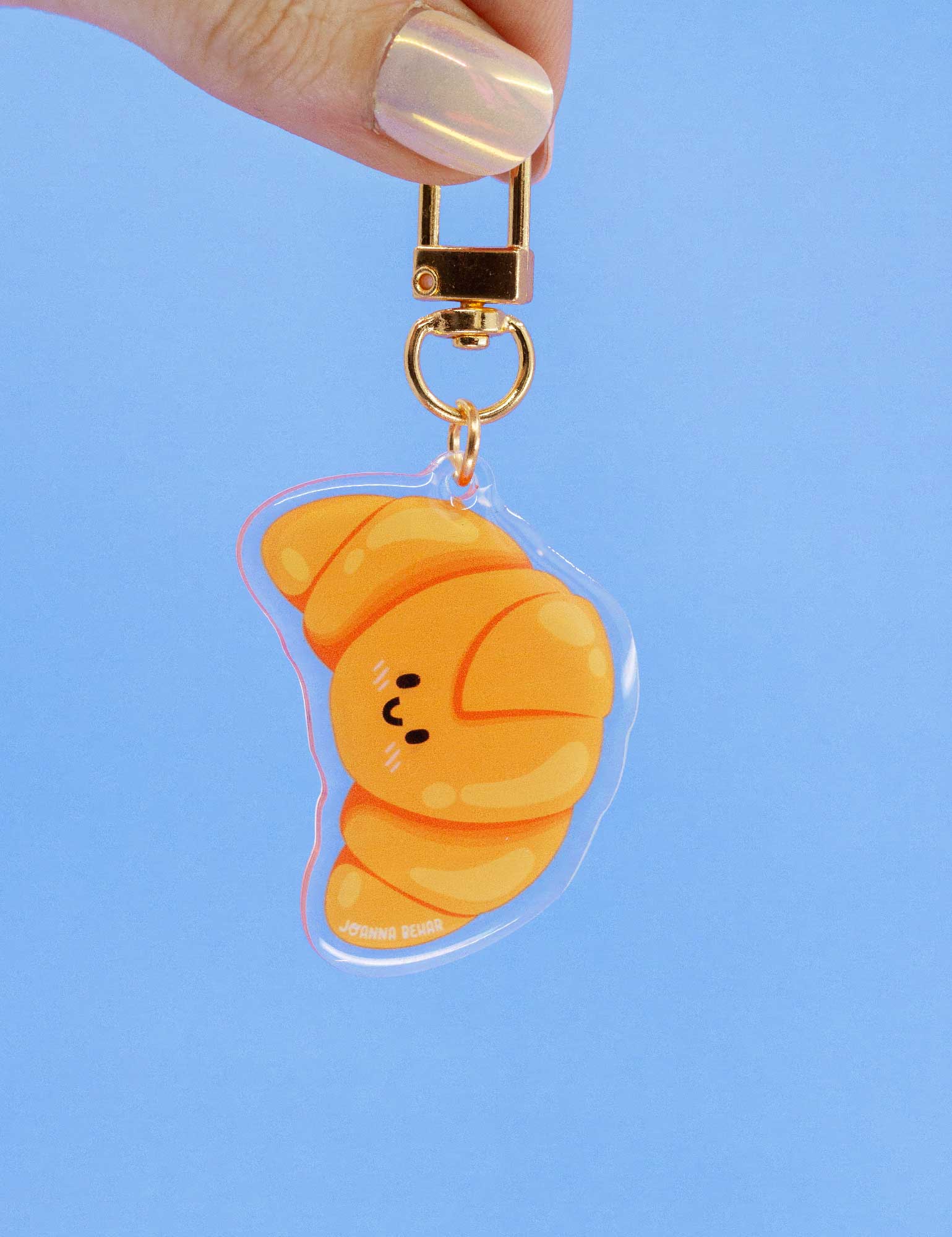 Porte-clés acrylique Croissant Kawaii – Boulangerie française | Joanna Behar – vue 5