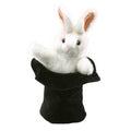 Marionnette à Main Lapin Blanc dans Chapeau