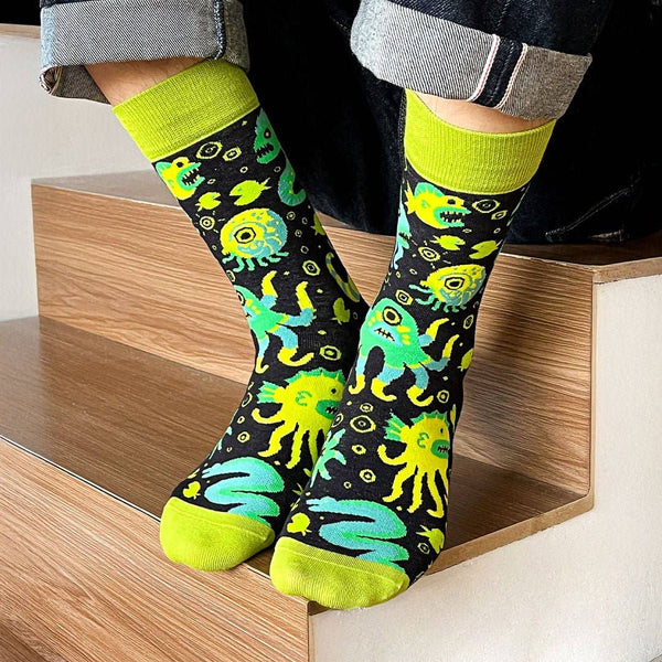 Green Sea Monster Socks