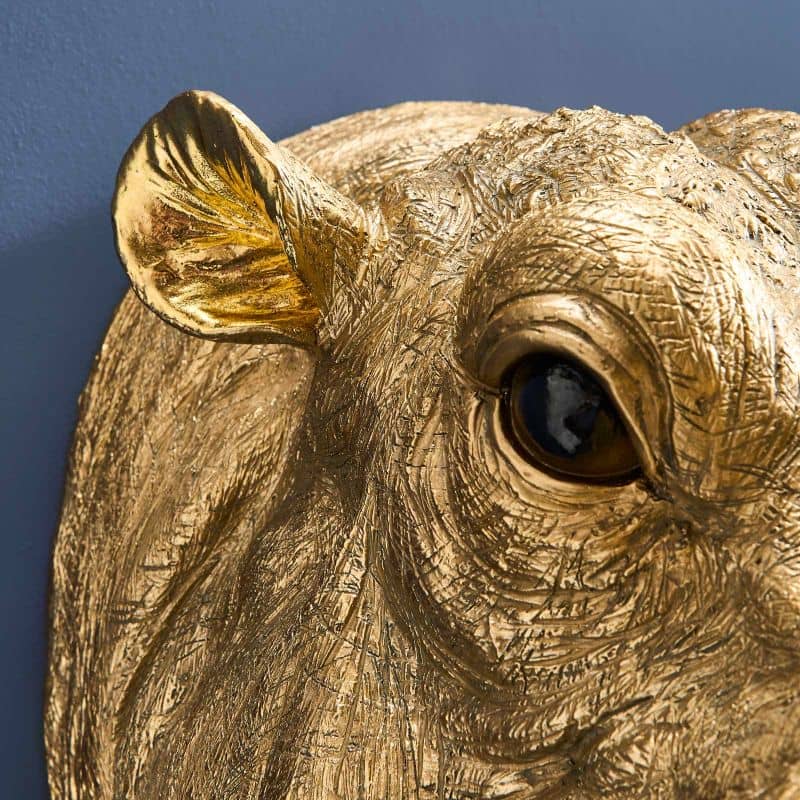 Patty Gold Hippopotamus Wall Sconce