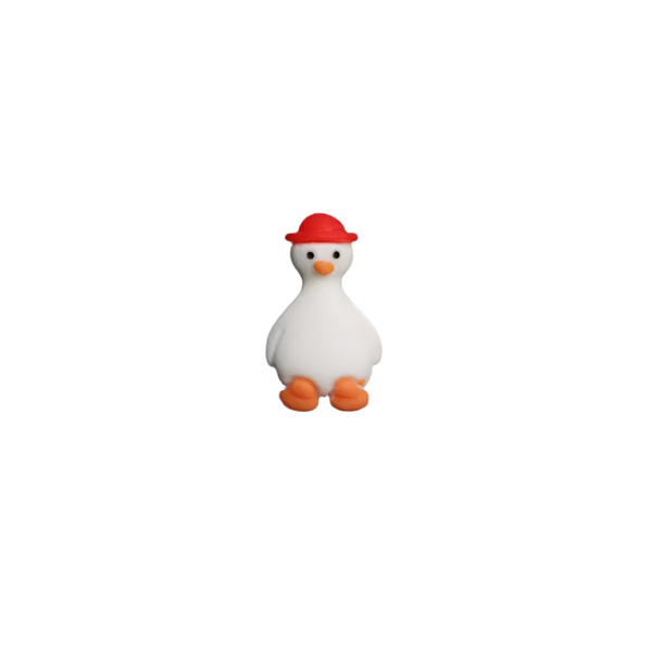 Pin's Canard Blanc Chapeau Rouge