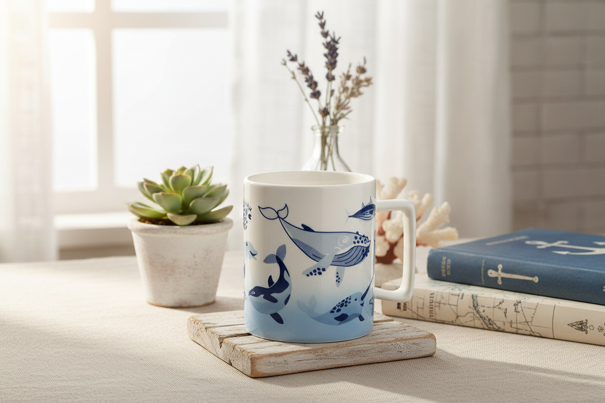 Mug Vie marine rétro (350 ml)
