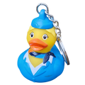 Blonde Flight Attendant Duck Keychain