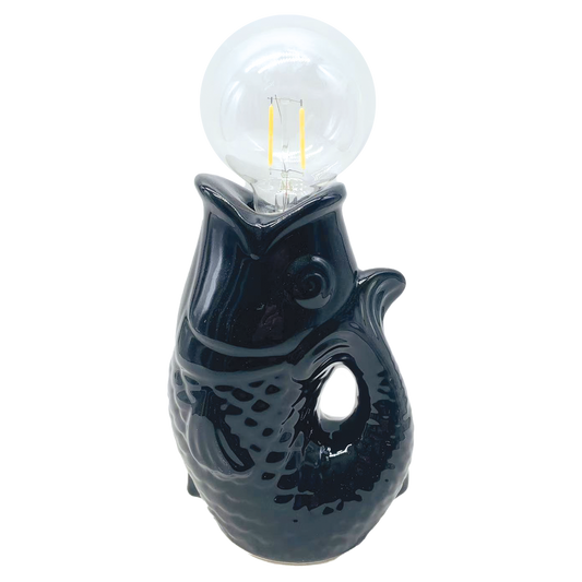 LED black fish decoration, battery operated, W13.5 D8.2 H27cm