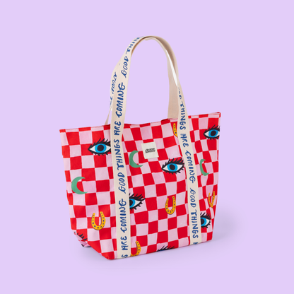 check icon tote bag