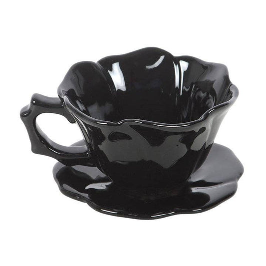 Tasse et soucoupe Rose Noire