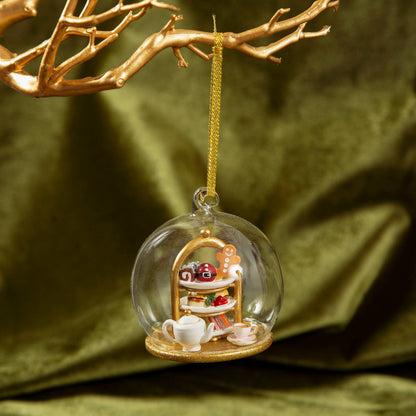 Dome-shaped Christmas bauble for tea