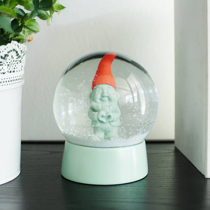 Heart-Shaped Garden Gnome Snow Globe