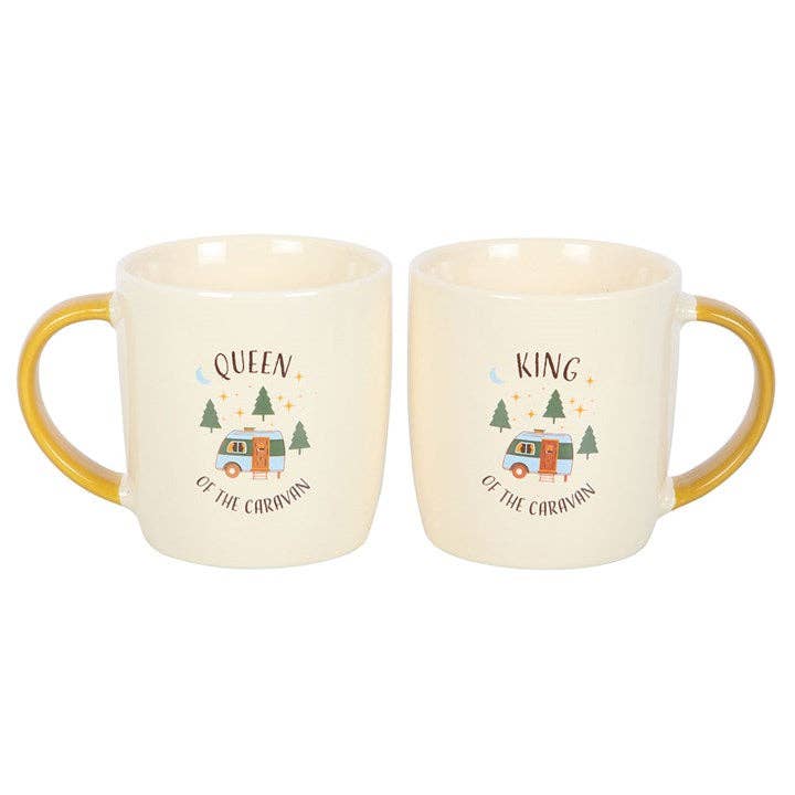 Duo de Mugs « Roi & Reine de la Caravane » – 400 ml