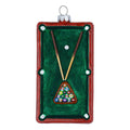 Ornement de Noël table de billard en verre – 12 cm