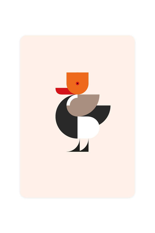 Postcard with Crowning Duck