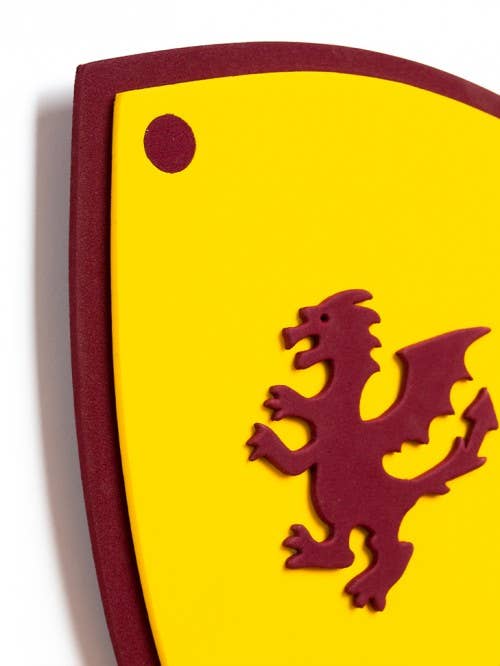 Yellow Softik Shield with Dragon